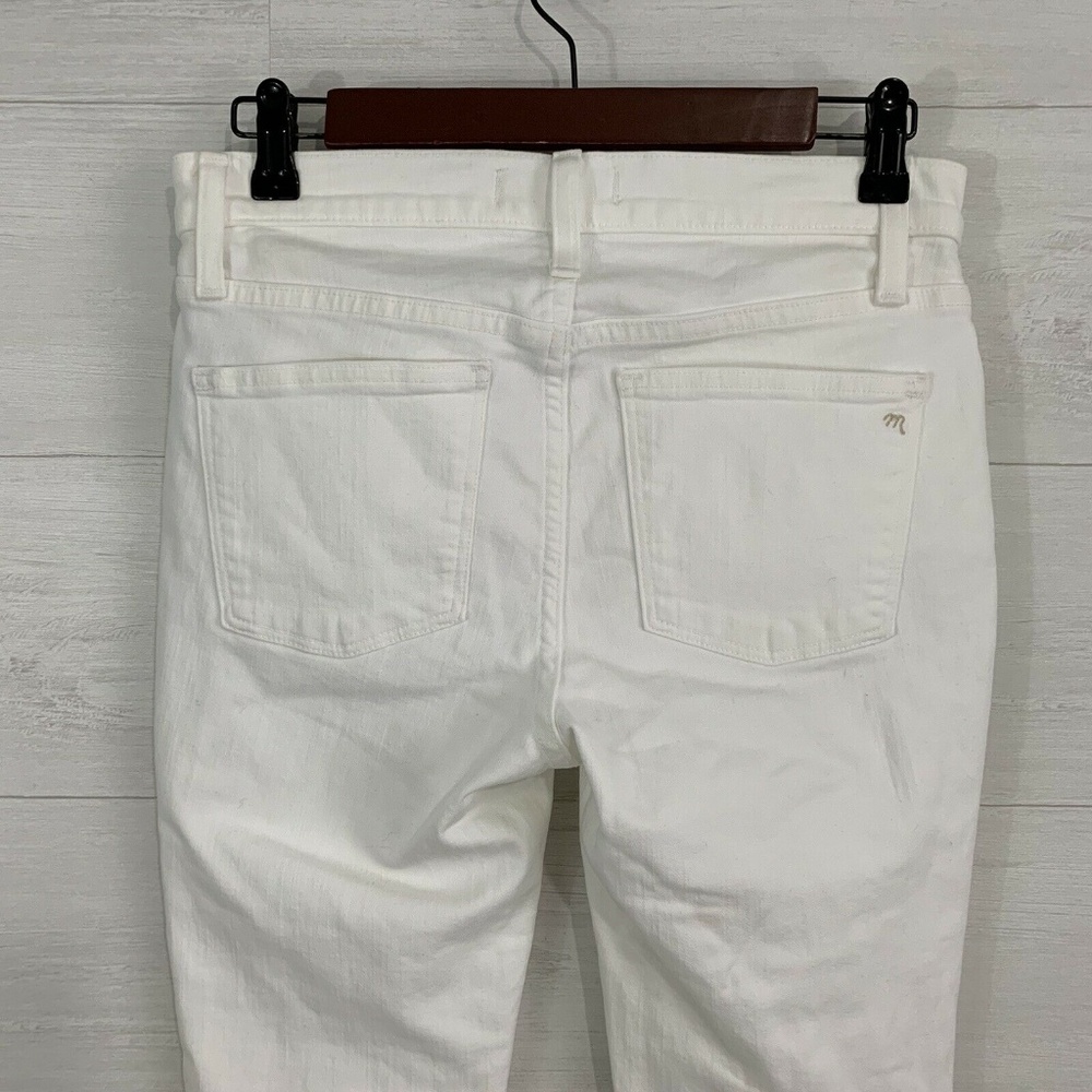 Madewell 27S Ivory 9" High Rise Skinny Jeans - Picture 4 of 8
